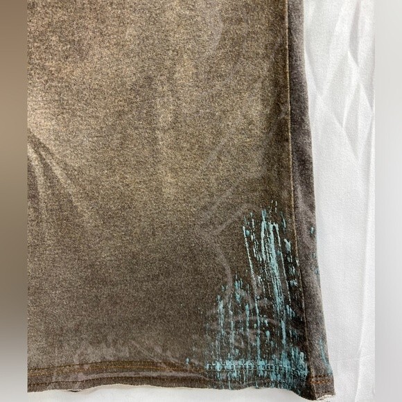 Verdette Premium Collection Cotton T Shirt with Yarn Denim Features Size Medium - Picture 5 of 14